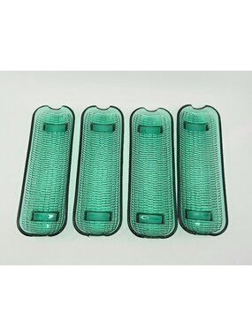 Indiana Glass Spruce Green Corn Cob trays, Corn holder dishes, Set of 4  Excelle